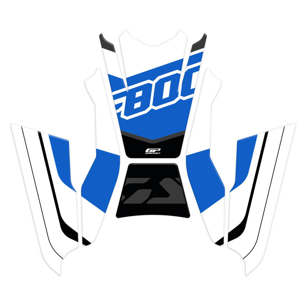 GP Kompozit BMW F 800 GS 2024 Uyumlu Tank Pad Seti Mavi - 1