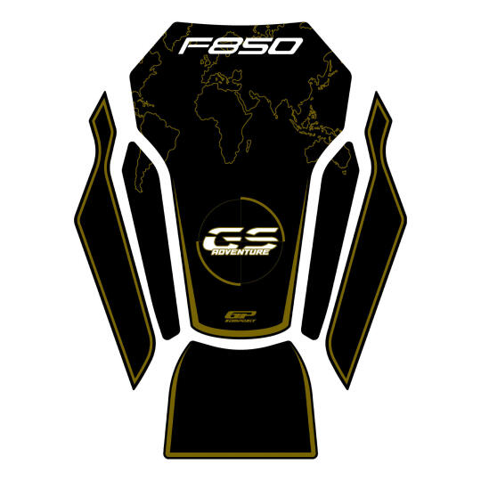 GP Kompozit BMW F 850 GS 2018-2024 Uyumlu Tank Pad Siyah