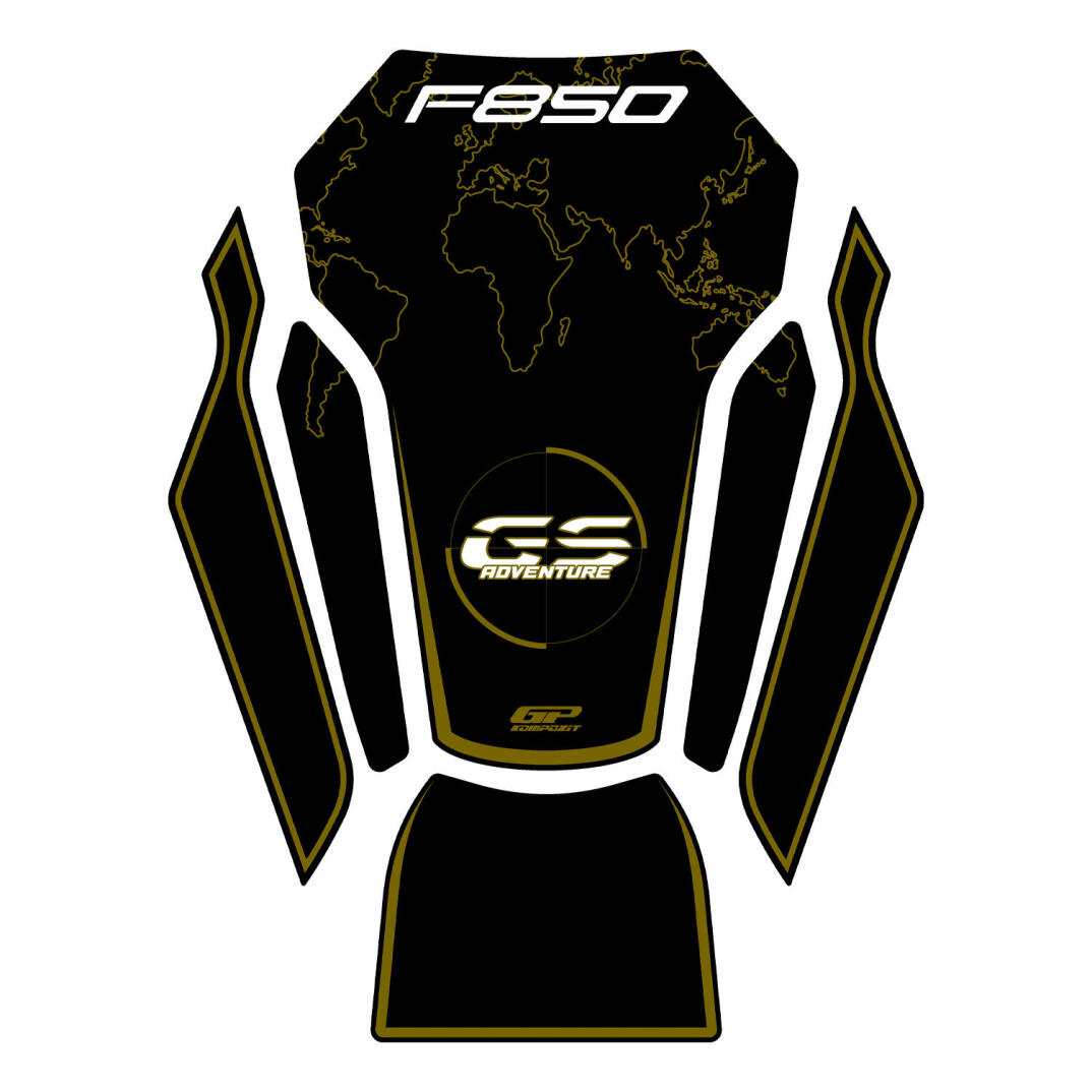GP Kompozit BMW F 850 GS 2018-2024 Uyumlu Tank Pad Siyah - 1