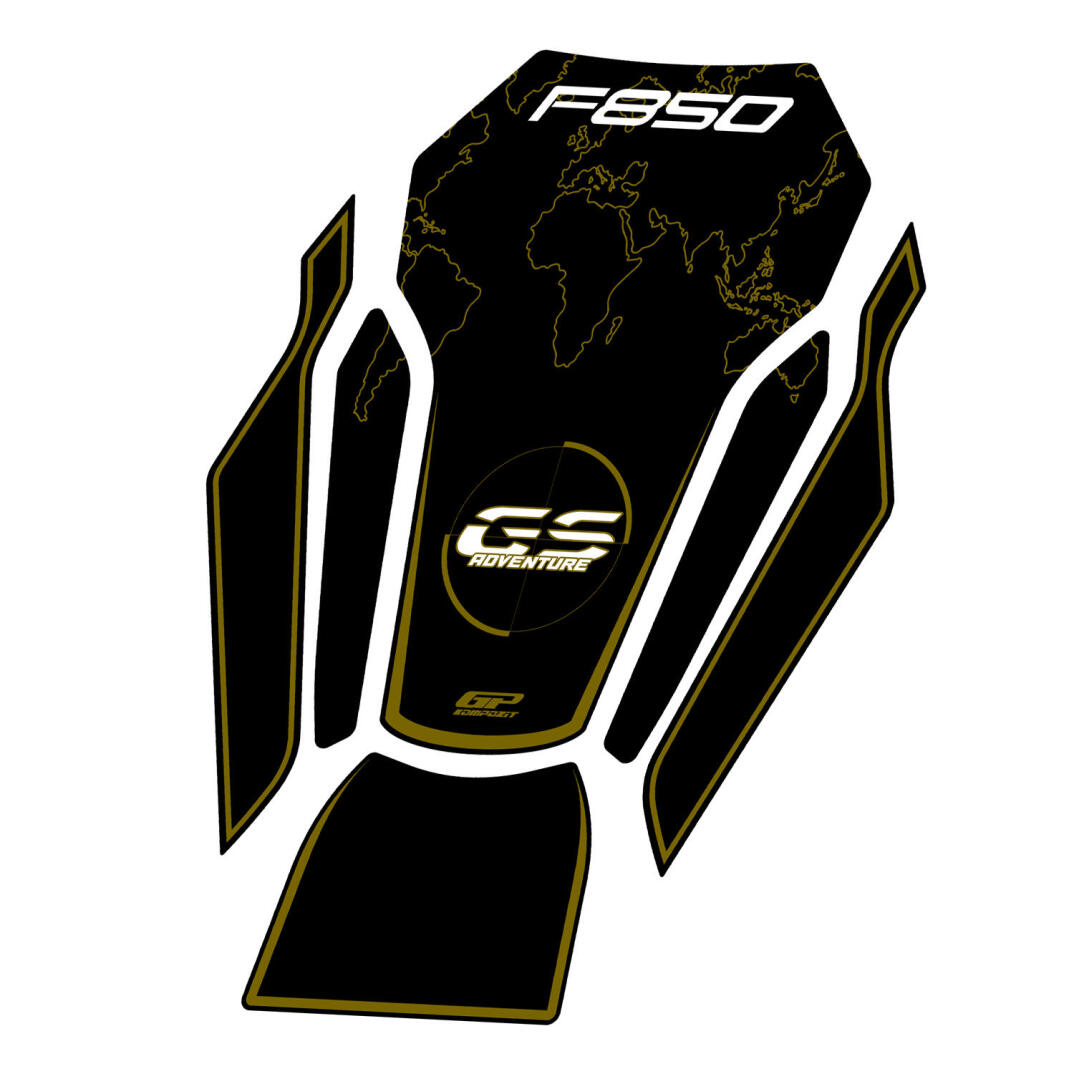 GP Kompozit BMW F 850 GS 2018-2024 Uyumlu Tank Pad Siyah - 4