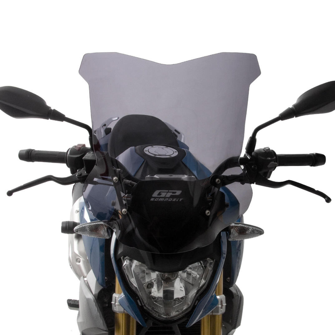 GP Kompozit BMW G 310 R 2018-2019 Uyumlu Ayaklı Ön Tur Camı Füme - 2