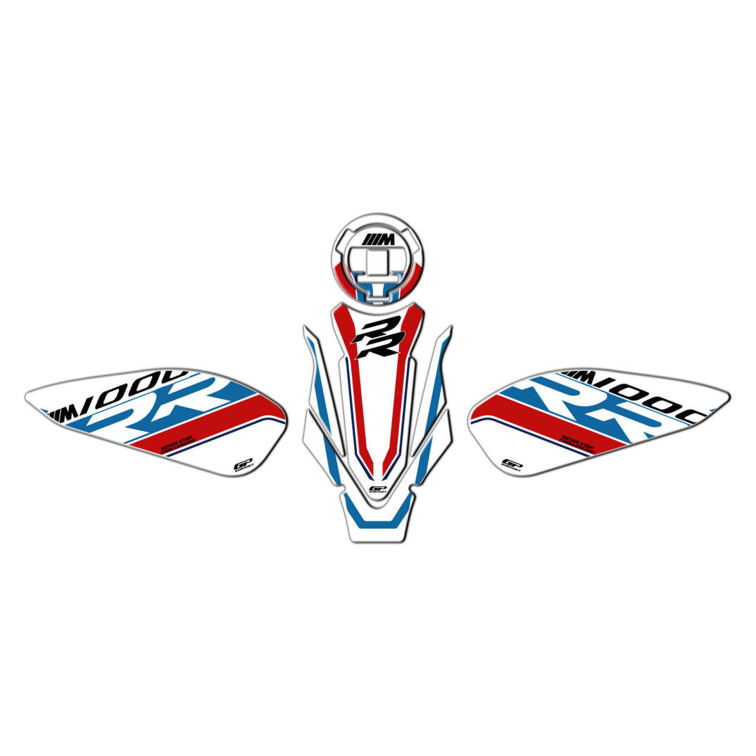GP Kompozit BMW M 1000 RR 2021-2026 Uyumlu Tank Pad Seti Beyaz - 1
