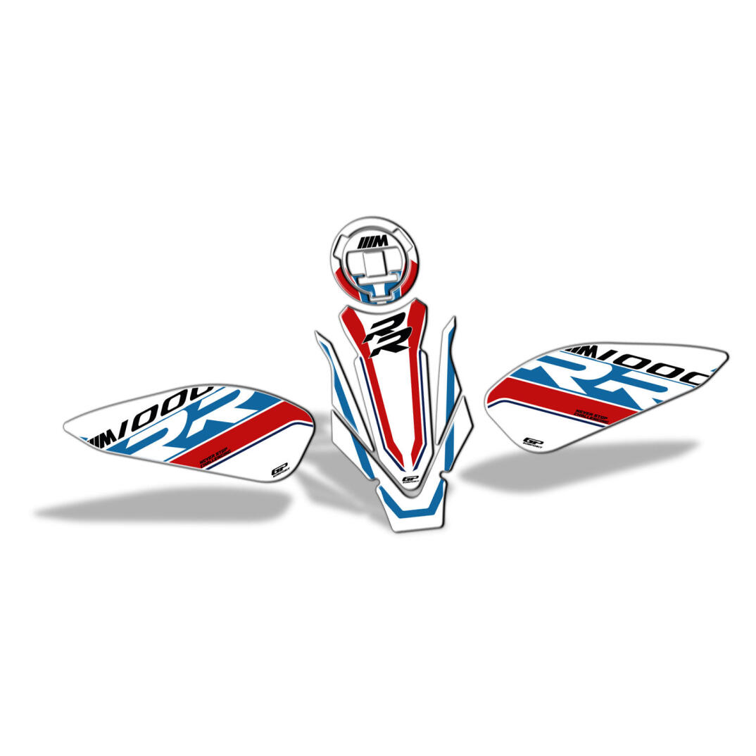 GP Kompozit BMW M 1000 RR 2021-2026 Uyumlu Tank Pad Seti Beyaz - 2