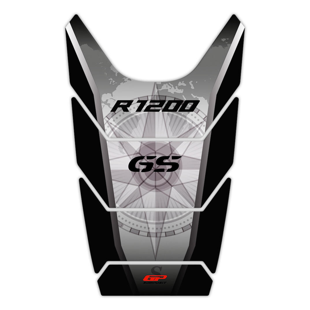 GP Kompozit BMW R 1200 GS 2008-2012 Uyumlu Tank Pad Siyah-Gri - 1
