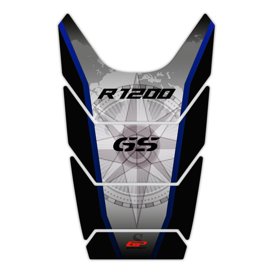 GP Kompozit BMW R 1200 GS 2008-2012 Uyumlu Tank Pad Siyah-Mavi - 1