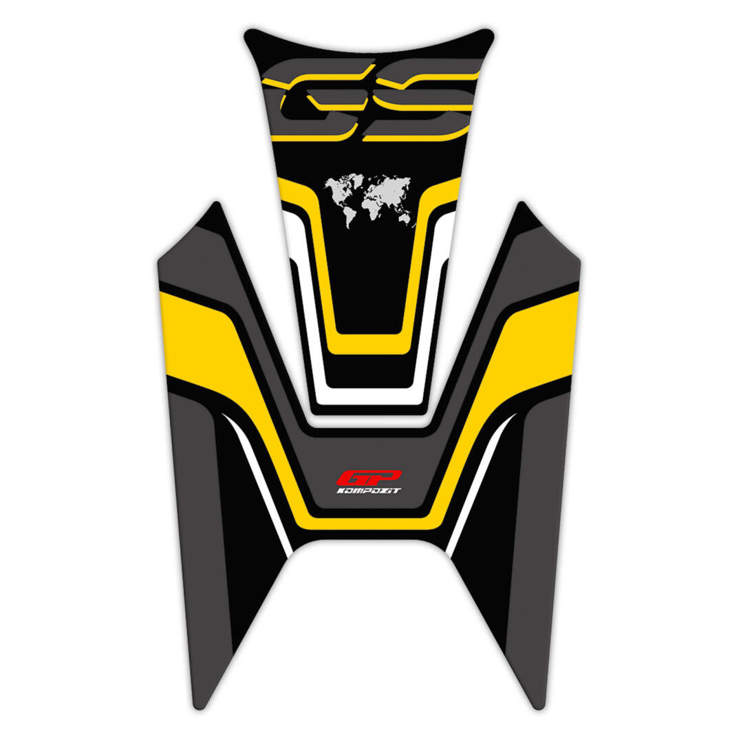 GP Kompozit BMW R 1200 GS 2013-2024 Uyumlu Tank Pad Siyah-Sarı - 1
