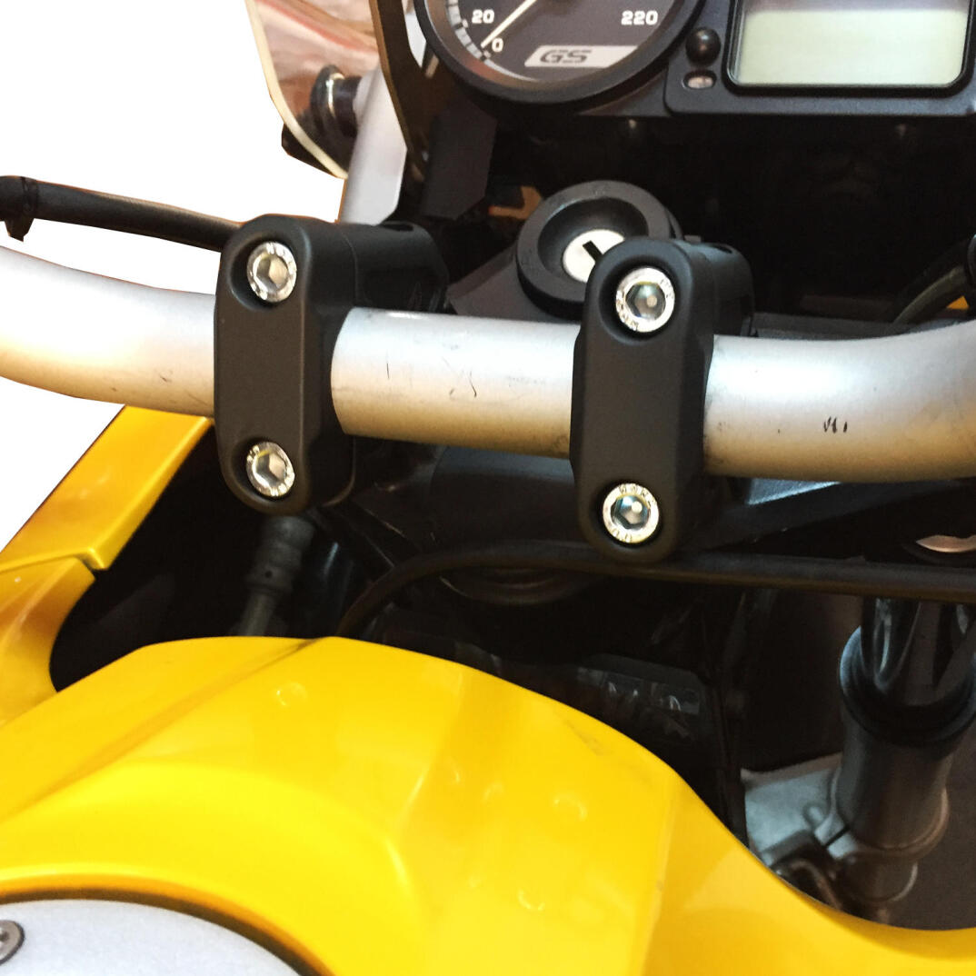 GP Kompozit BMW R 1200 GS / ADV 2004-2011 Uyumlu Gidon Yükseltme Siyah - 5