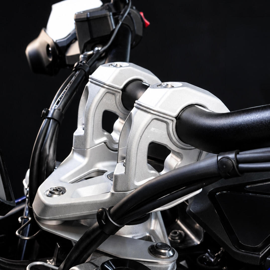 GP Kompozit BMW R 1300 GS 2023-2026 Uyumlu Gidon Yükseltme Gri - 3