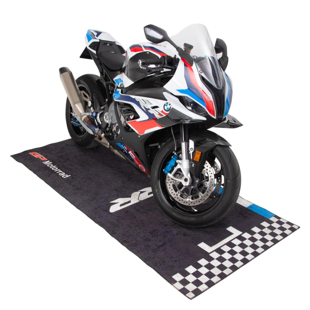 GP Kompozit BMW RR Universal Motosiklet Halısı Siyah-Mavi - 2