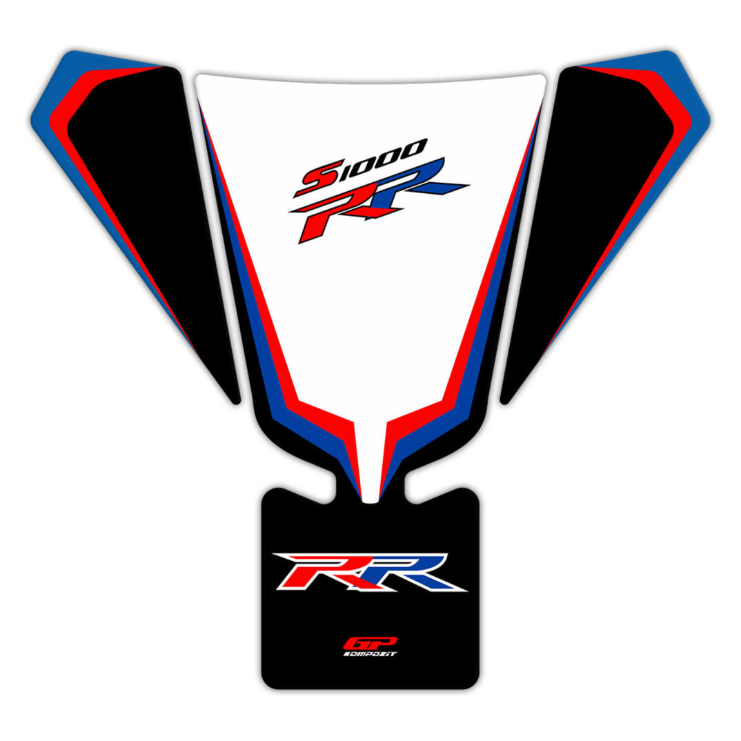 GP Kompozit BMW S 1000 RR 2011-2018 Uyumlu Tank Pad Seti Mavi-Kırmızı - 1