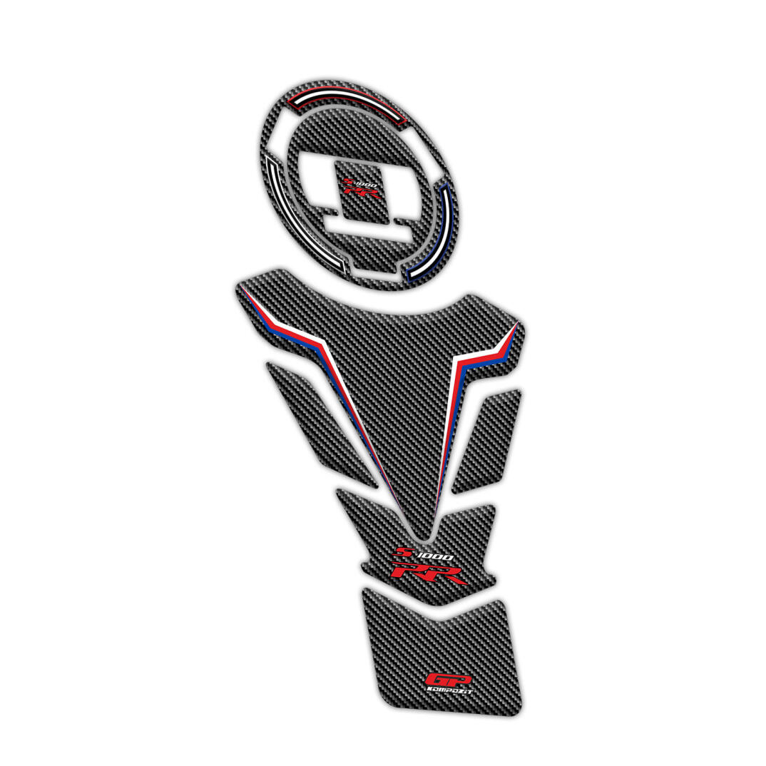 GP Kompozit BMW S 1000 RR 2015-2018 Uyumlu Tank Pad Seti Mavi-Kırmızı - 2