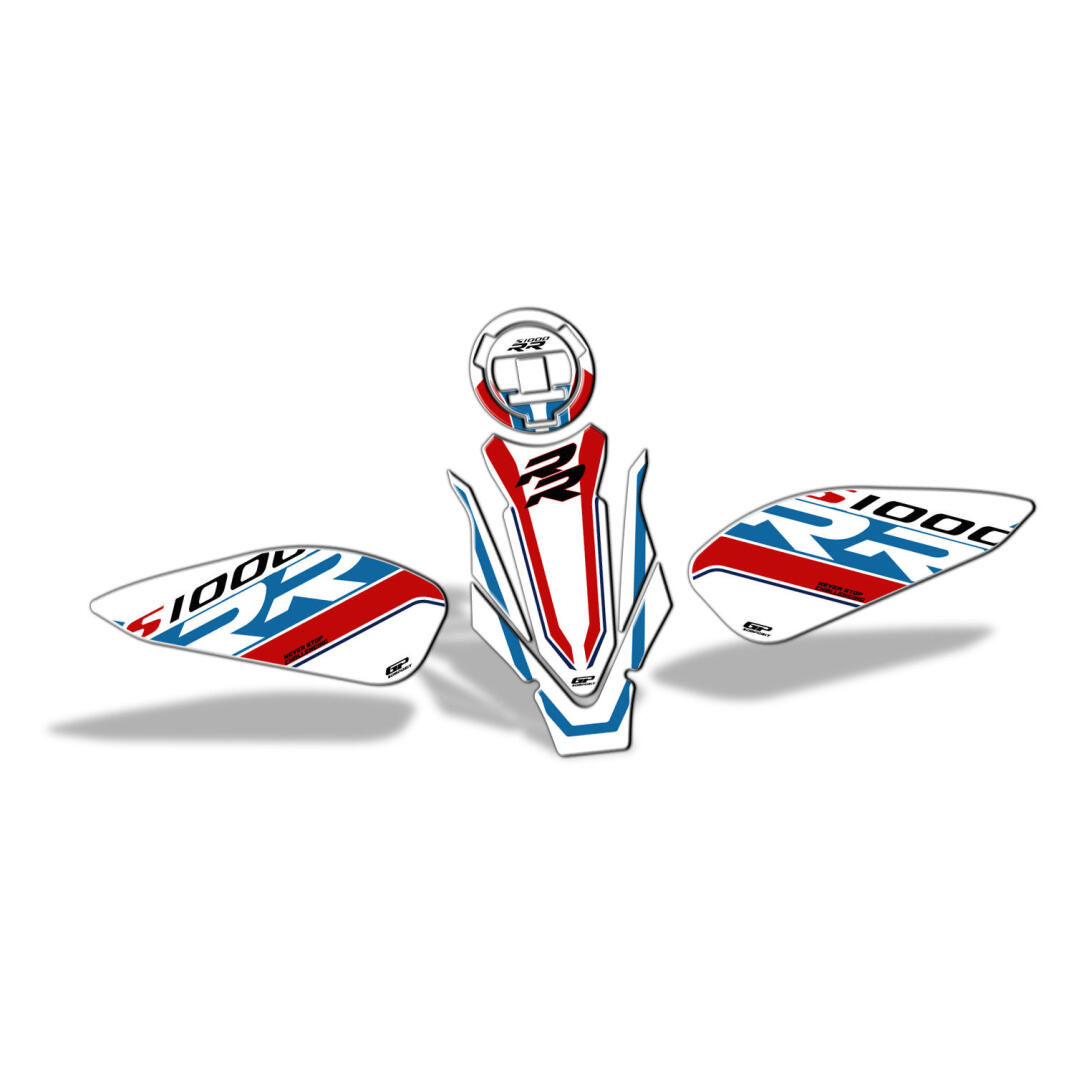 GP Kompozit BMW S 1000 RR 2019-2026 Uyumlu Tank Pad Seti Beyaz - 6