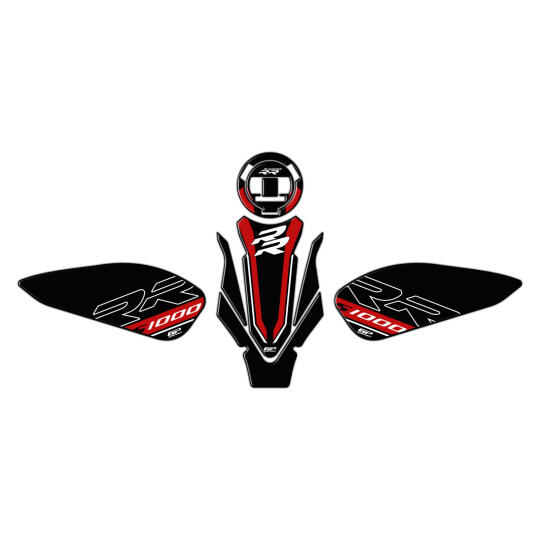 GP Kompozit BMW S 1000 RR 2019-2026 Uyumlu Tank Pad Seti Siyah