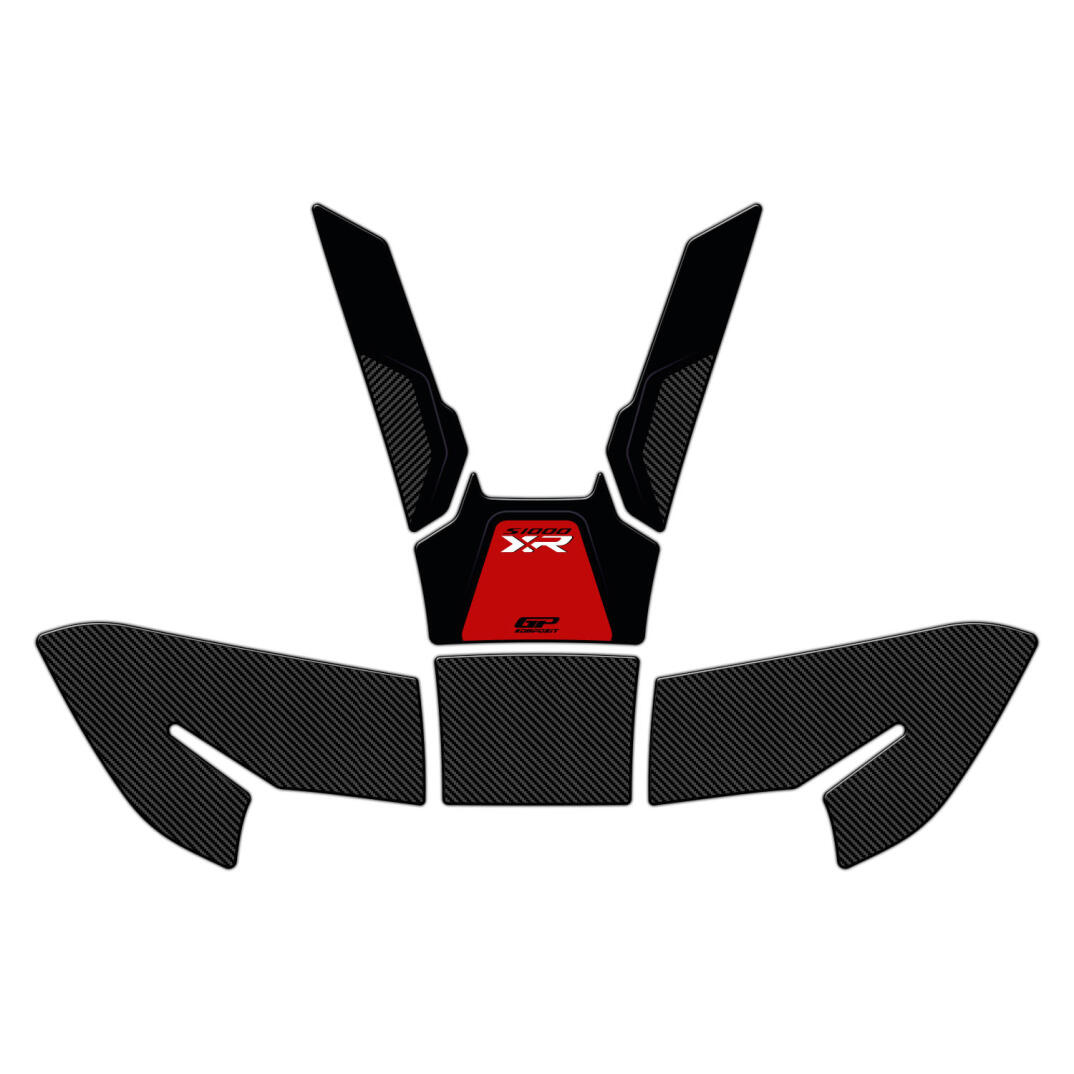 GP Kompozit BMW S 1000 XR 2015-2019 Uyumlu Tank Pad Seti Kırmızı - 1