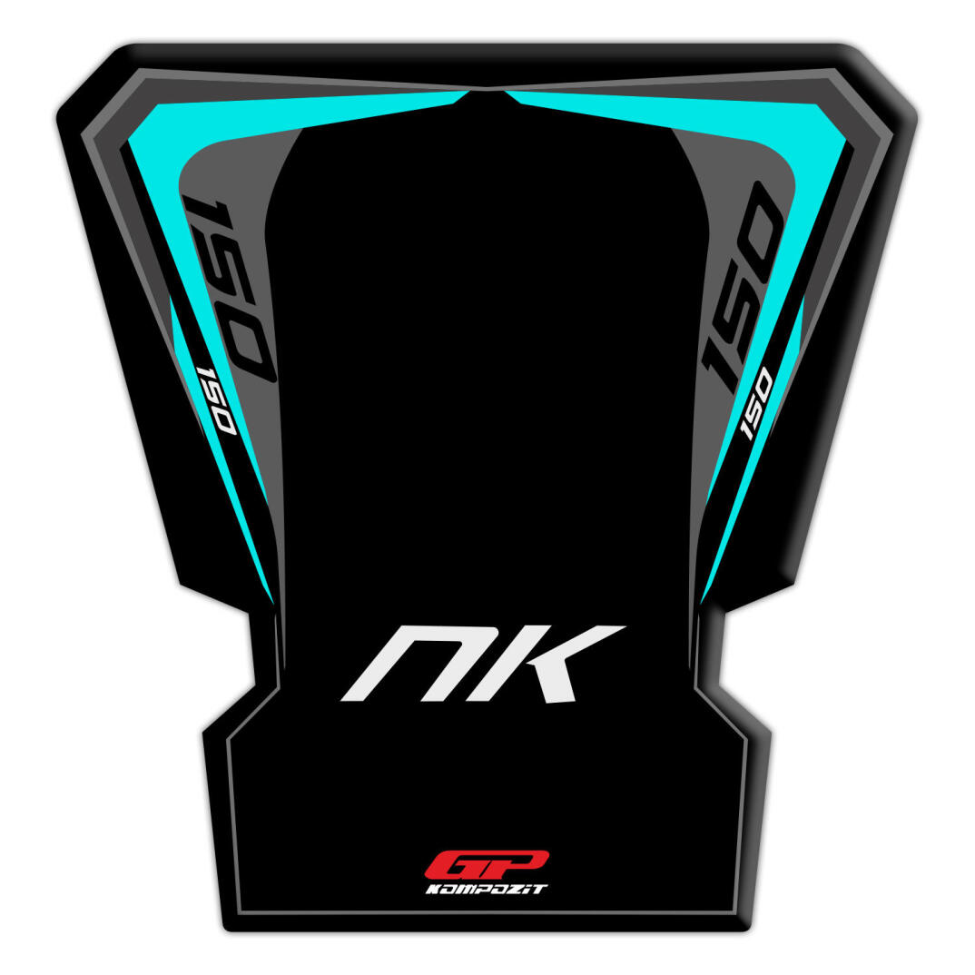 GP Kompozit CF Moto 150 NK 2016-2022 Uyumlu Tank Pad Seti Siyah-Turkuaz - 5