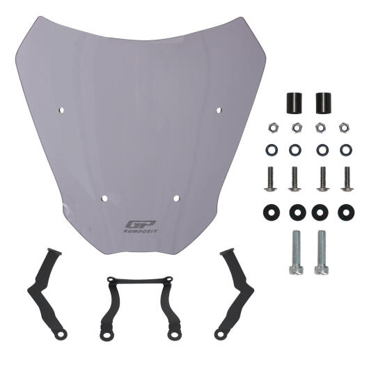 GP Kompozit CF Moto 250 CL-X 2022-2026 Uyumlu Kısa Ön Cam Füme - 7