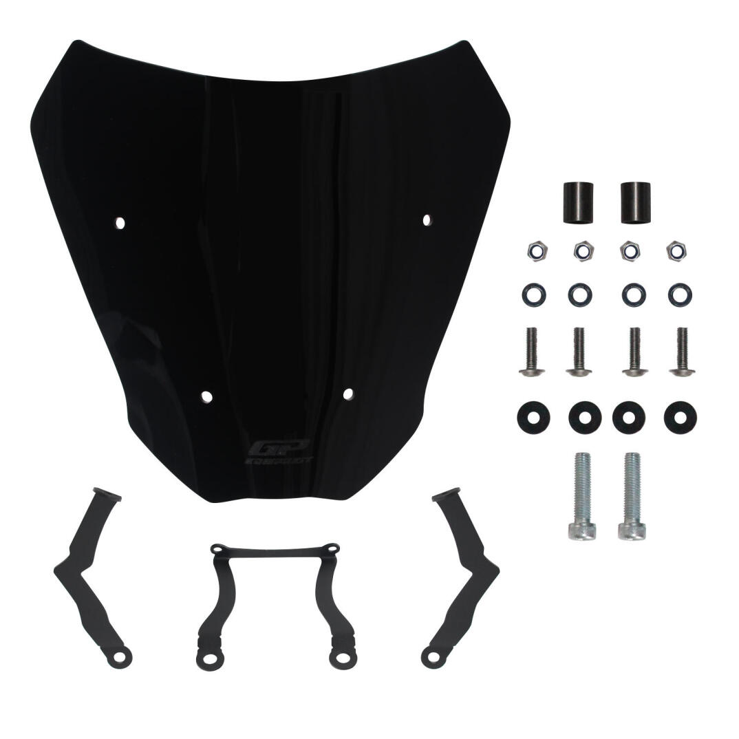 GP Kompozit CF Moto 250 CL-X 2022-2026 Uyumlu Kısa Ön Cam Siyah - 7