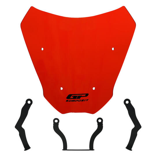 GP Kompozit CF Moto 250 CL-X 2022-2026 Uyumlu Ön Cam Kırmızı