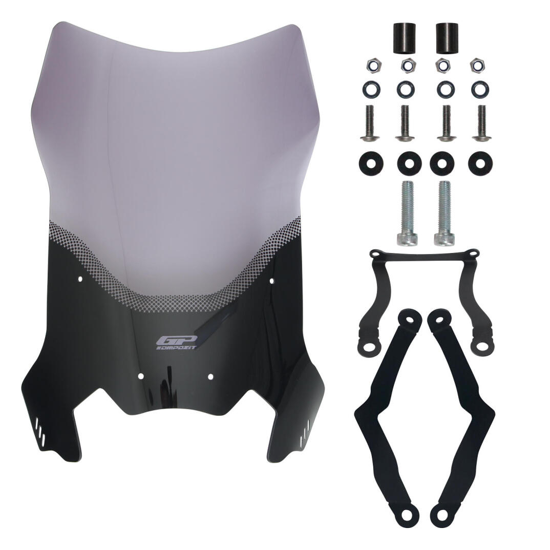 GP Kompozit CF Moto 250 CL-X 2022-2026 Uyumlu Ön Tur Camı Füme - 7