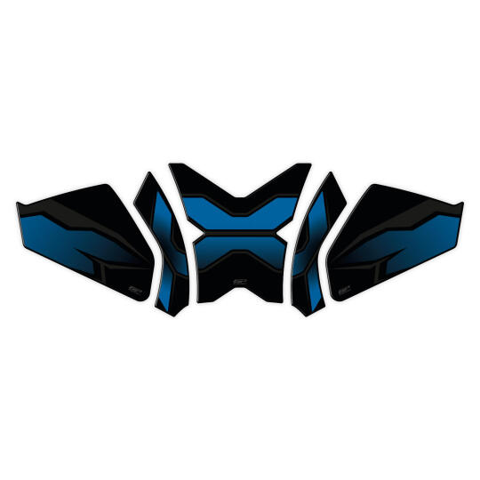GP Kompozit CF Moto 250 CL-X 2022-2026 Uyumlu Tank Pad Seti Mavi