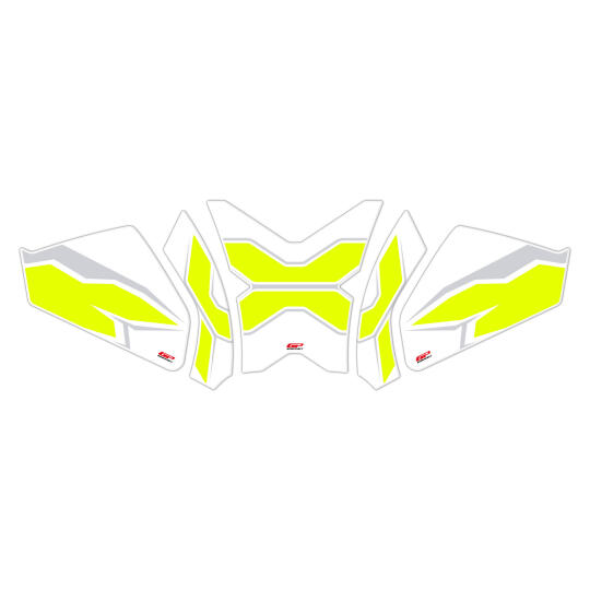 GP Kompozit CF Moto 250 CL-X 2022-2026 Uyumlu Tank Pad Seti Sarı