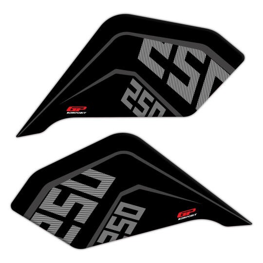 GP Kompozit CF Moto 250 NK 2018-2022 Uyumlu Tank Pad Seti Siyah - 3