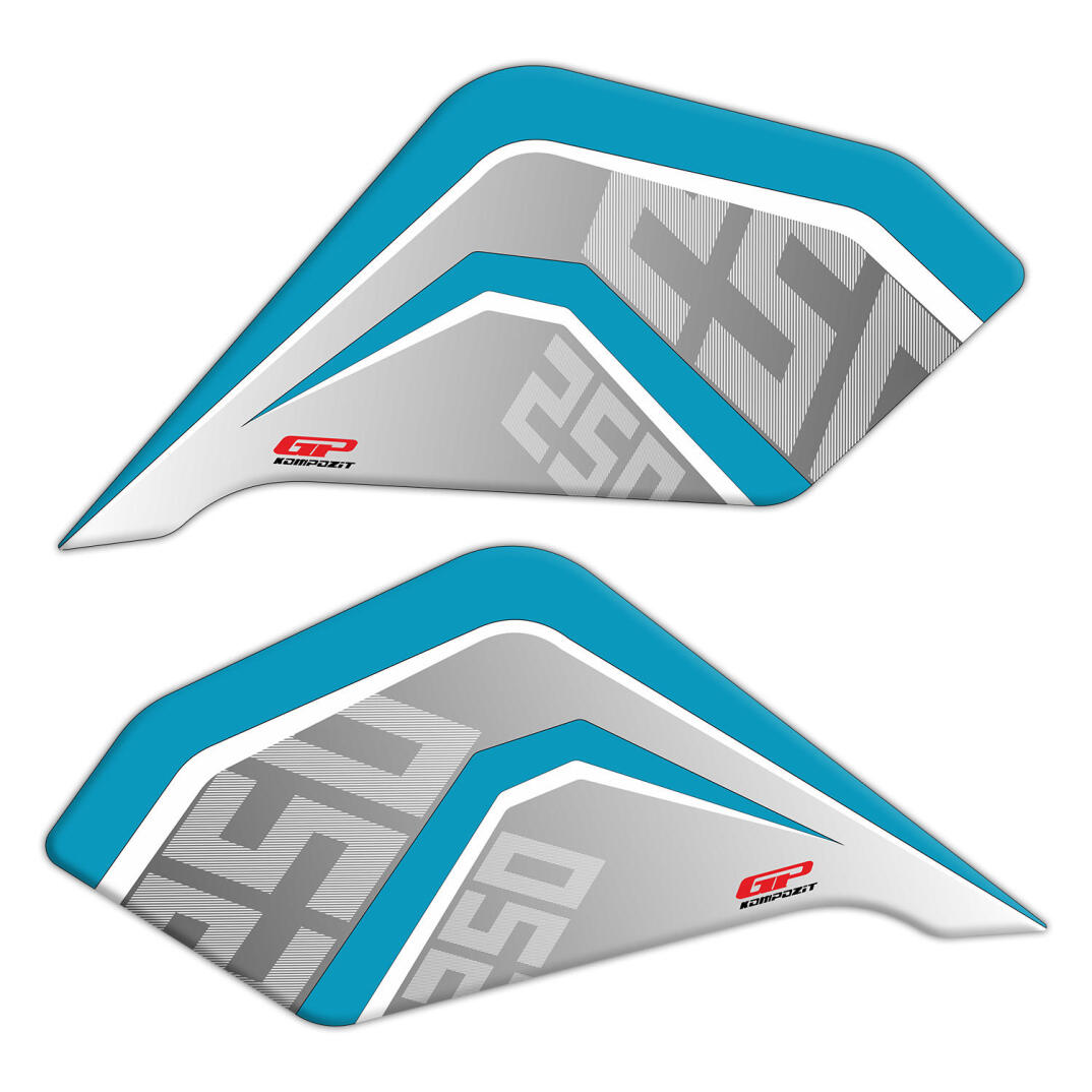 GP Kompozit CF Moto 250 NK 2018-2022 Uyumlu Tank Pad Seti Turkuaz - 3