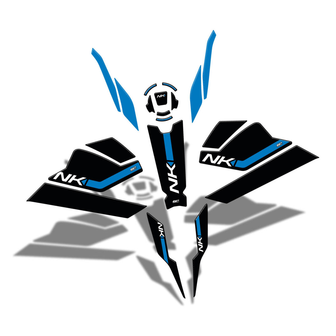 GP Kompozit CF Moto 250 NK 2023-2026 Uyumlu Full Pad Seti Mavi - 7