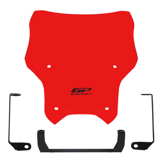 GP Kompozit CF Moto 250 NK 2023-2026 Uyumlu Ön Cam Kırmızı