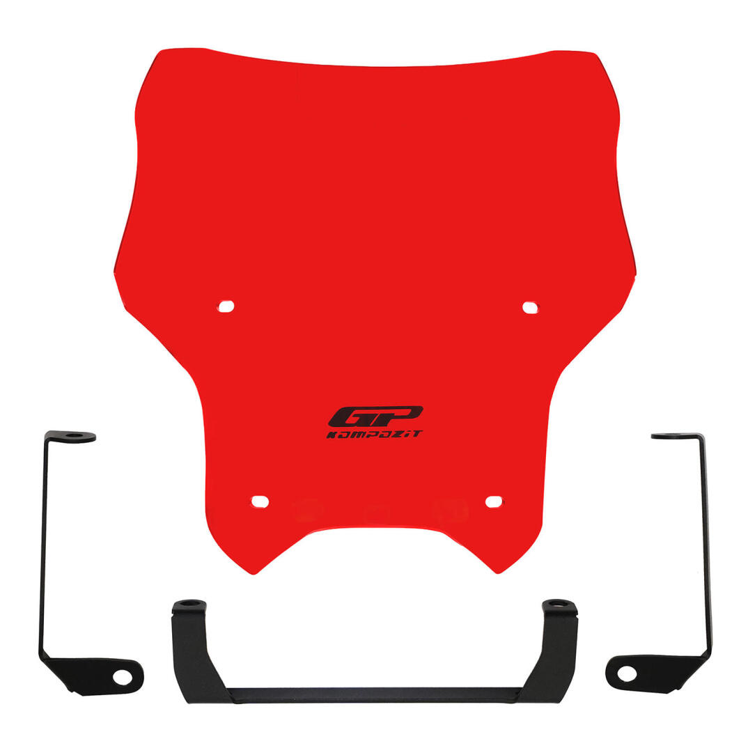 GP Kompozit CF Moto 250 NK 2023-2026 Uyumlu Ön Cam Kırmızı - 1