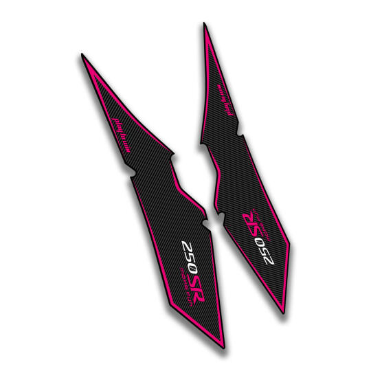 GP Kompozit CF Moto 250 SR 2026 Uyumlu Kanat Grenaj Stickeri Pembe-Karbon - 4
