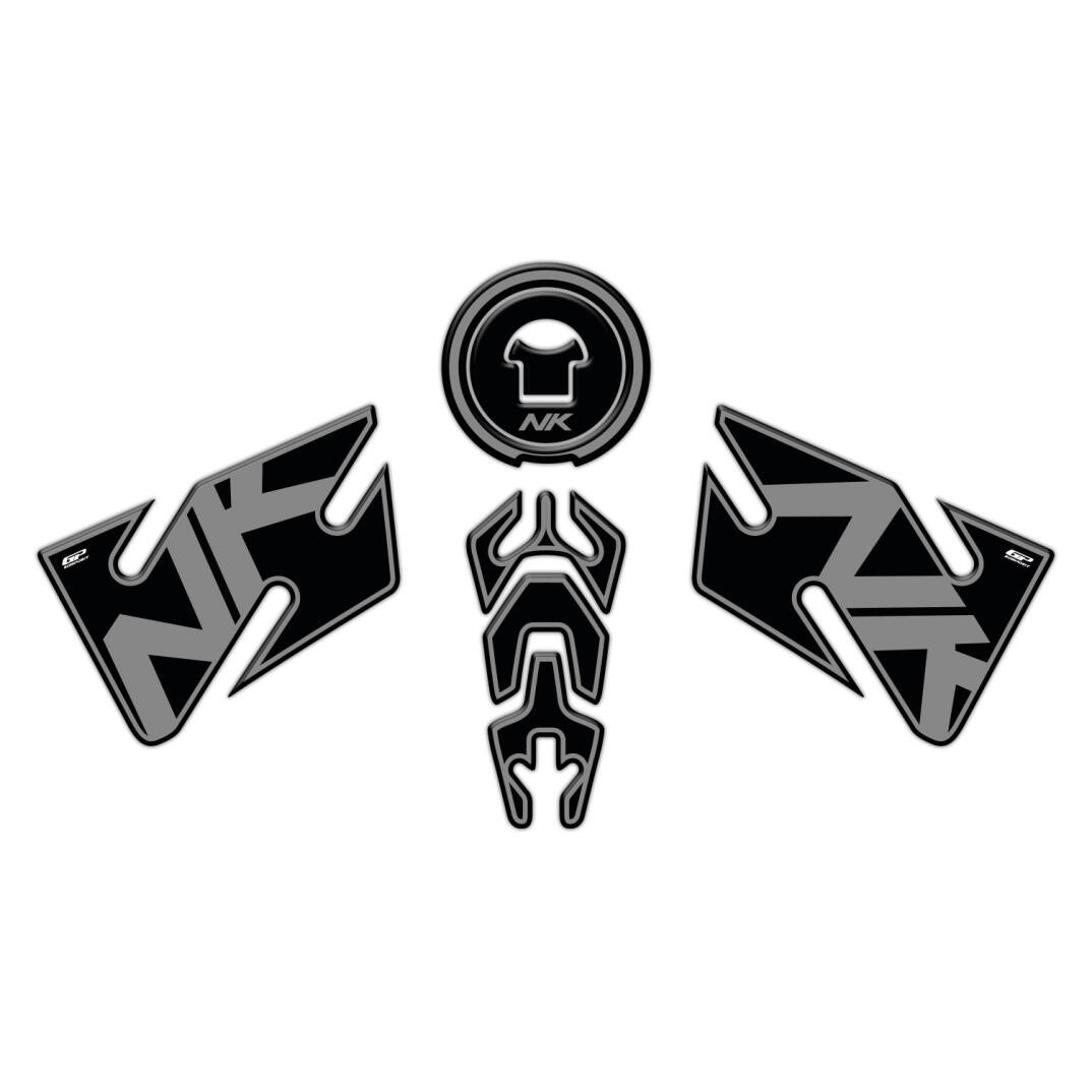 GP Kompozit CF Moto 400 NK / 650 NK 2020 Uyumlu Tank Pad Seti Gri - 1