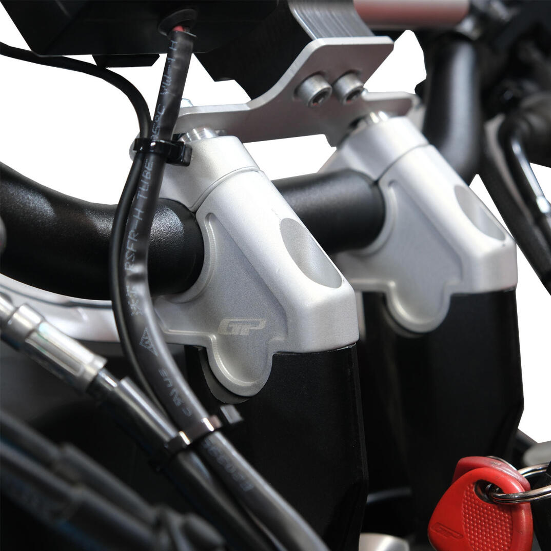 GP Kompozit CF Moto 450 MT 2024-2026 Uyumlu Gidon Yükseltme Gri - 2