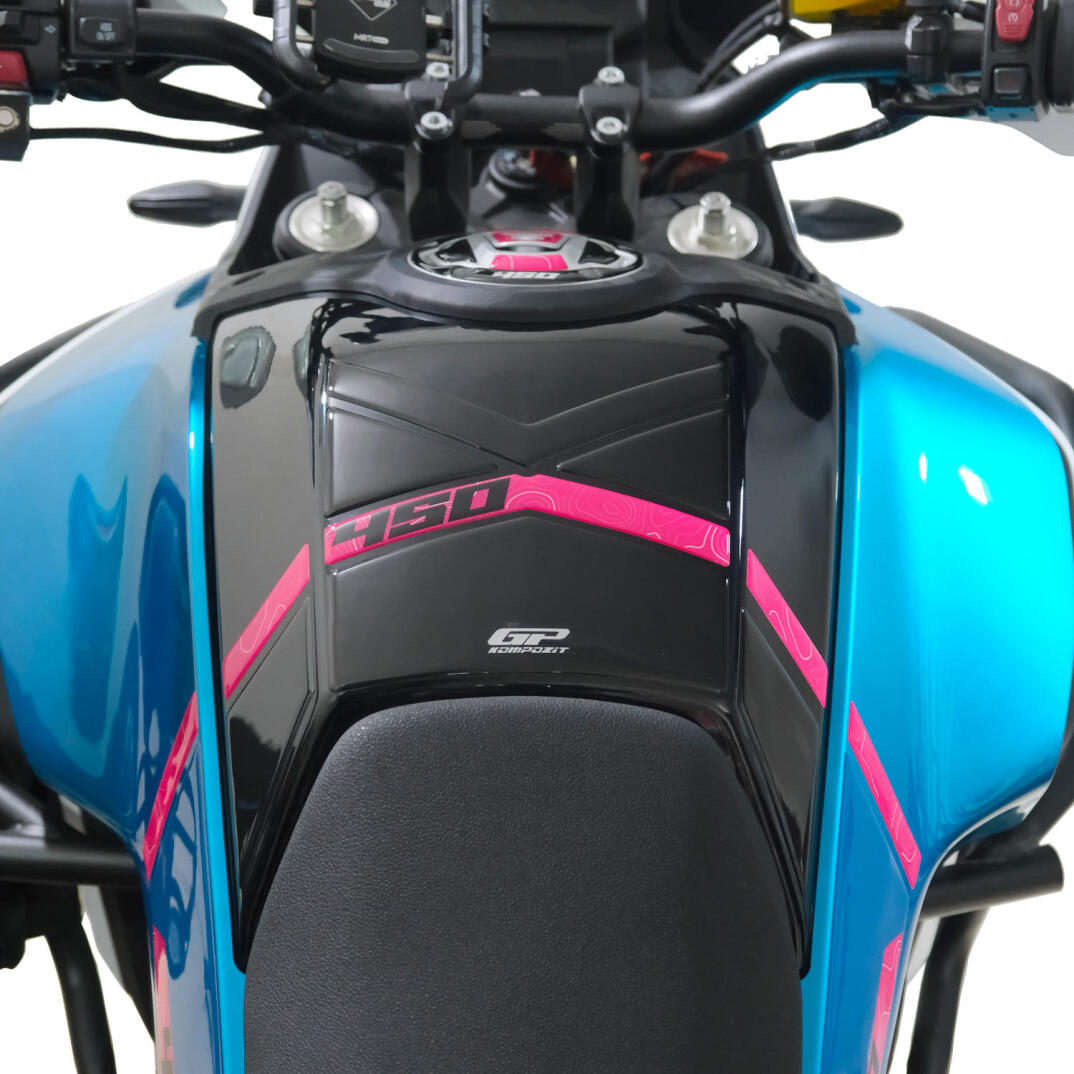 GP Kompozit CF Moto 450 MT 2024-2026 Uyumlu Tank Pad Mavi - 2