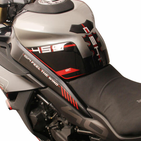GP Kompozit CF Moto 450 SR 2023-2026 Uyumlu Tank Pad Seti Kırmızı (1)