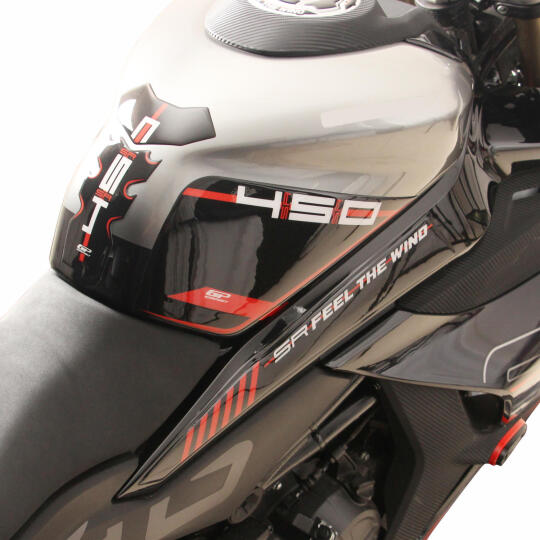 GP Kompozit CF Moto 450 SR 2023-2026 Uyumlu Tank Pad Seti Kırmızı - 3