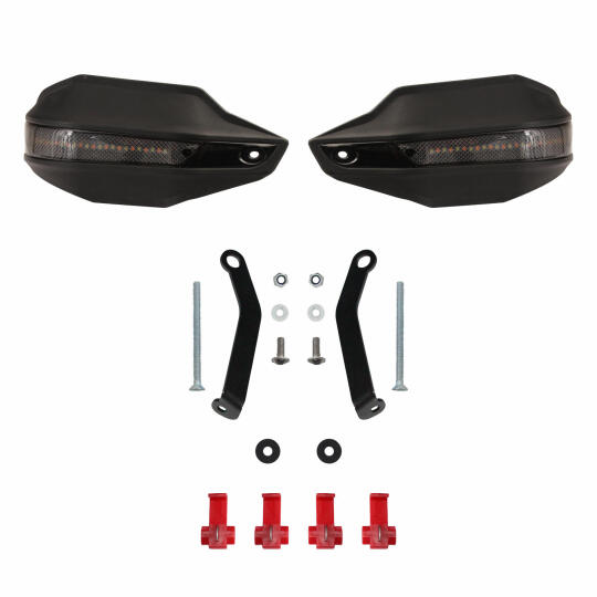 GP Kompozit CF Moto 700 CL-X 2022-2026 Uyumlu Led Sinyalli Elcik Koruma SiyaH - 6