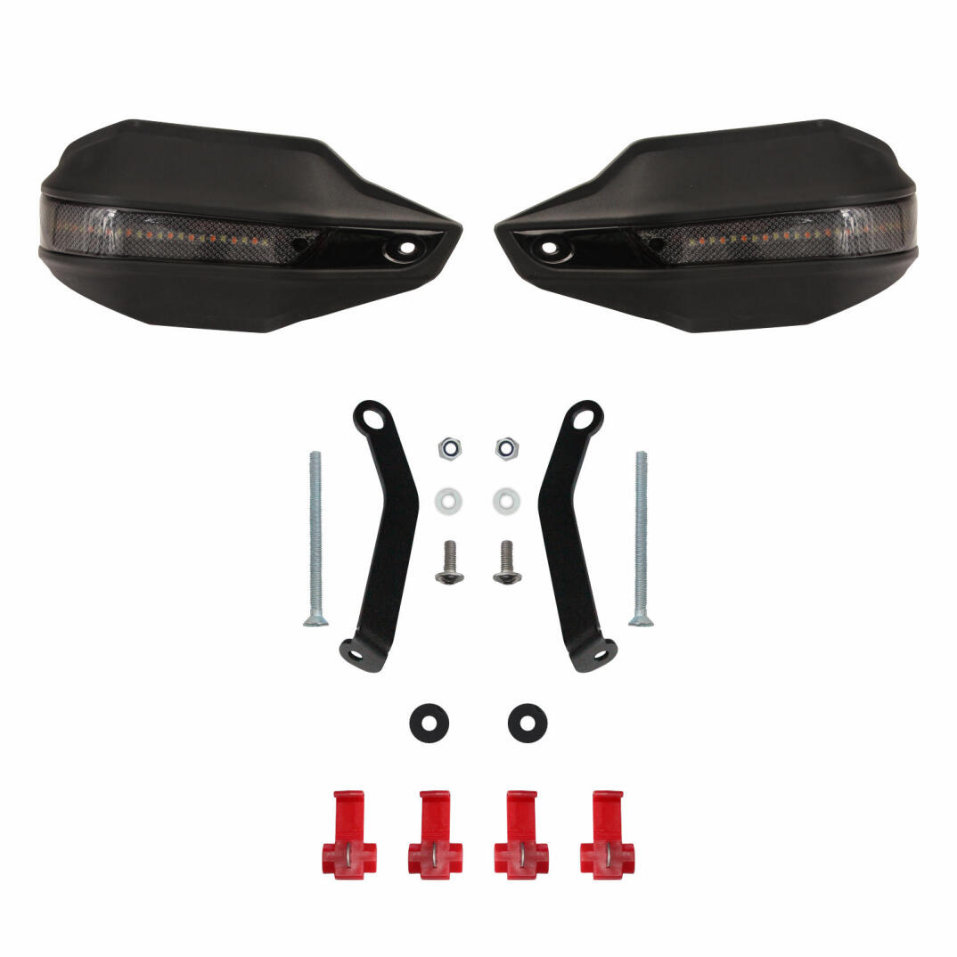 GP Kompozit CF Moto 700 CL-X 2022-2026 Uyumlu Led Sinyalli Elcik Koruma SiyaH - 6