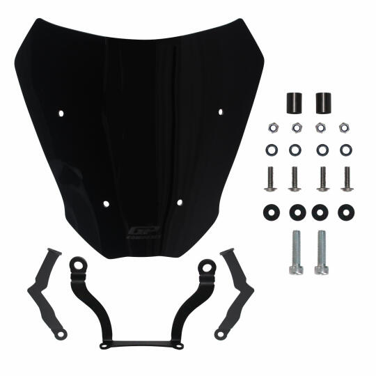 GP Kompozit CF Moto 700 CL-X 2022-2026 Uyumlu Ön Cam Siyah - 7