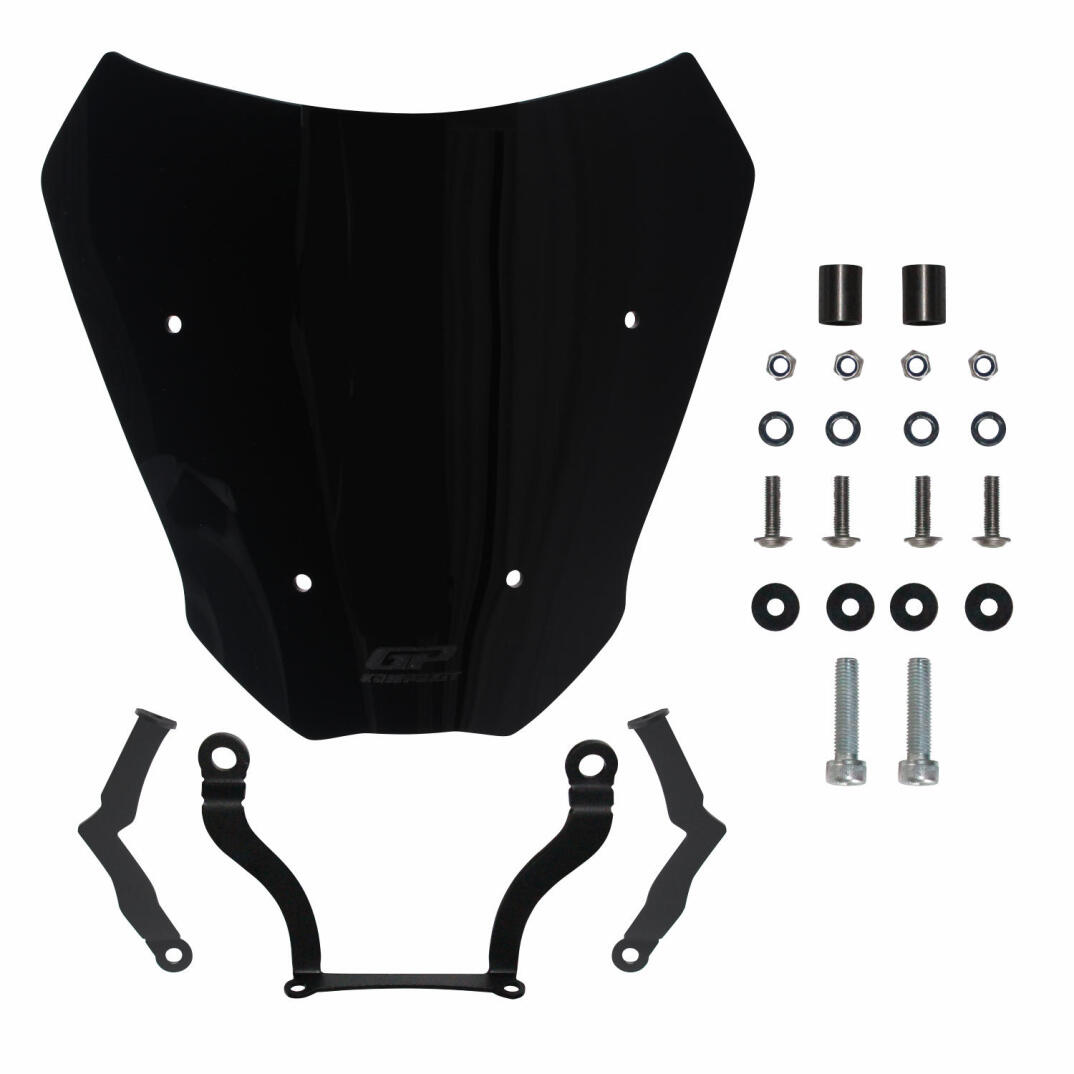 GP Kompozit CF Moto 700 CL-X 2022-2026 Uyumlu Ön Cam Siyah - 7