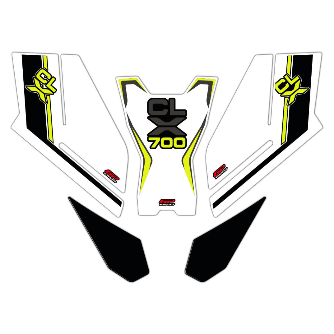 GP Kompozit CF Moto 700 CL-X 2022-2026 Uyumlu Tank Pad Seti Sarı - 1