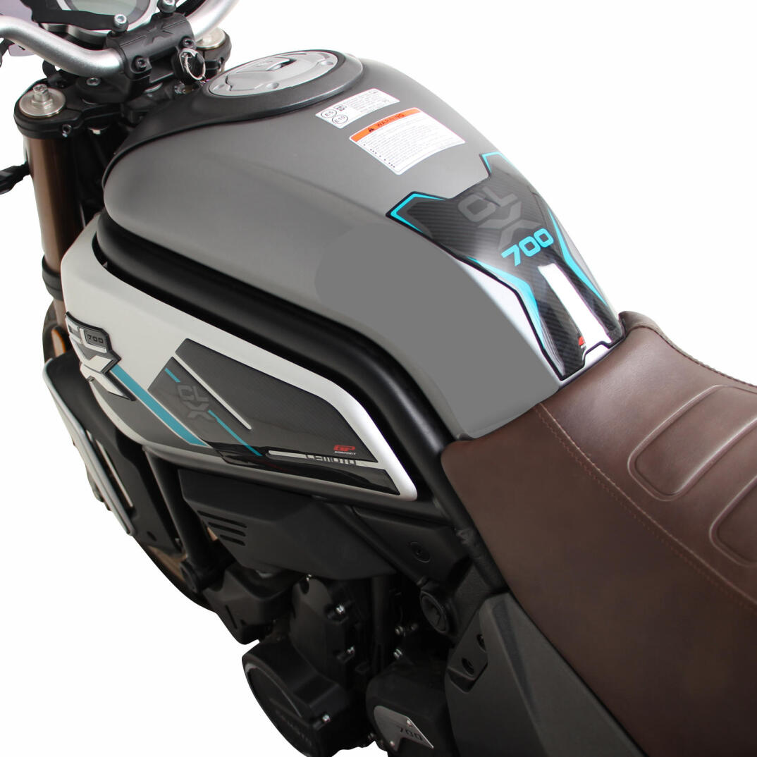 GP Kompozit CF Moto 700 CL-X 2022-2026 Uyumlu Tank Pad Seti Sarı - 4