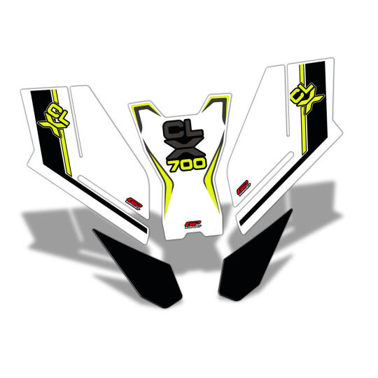 GP Kompozit CF Moto 700 CL-X 2022-2026 Uyumlu Tank Pad Seti Sarı - 6