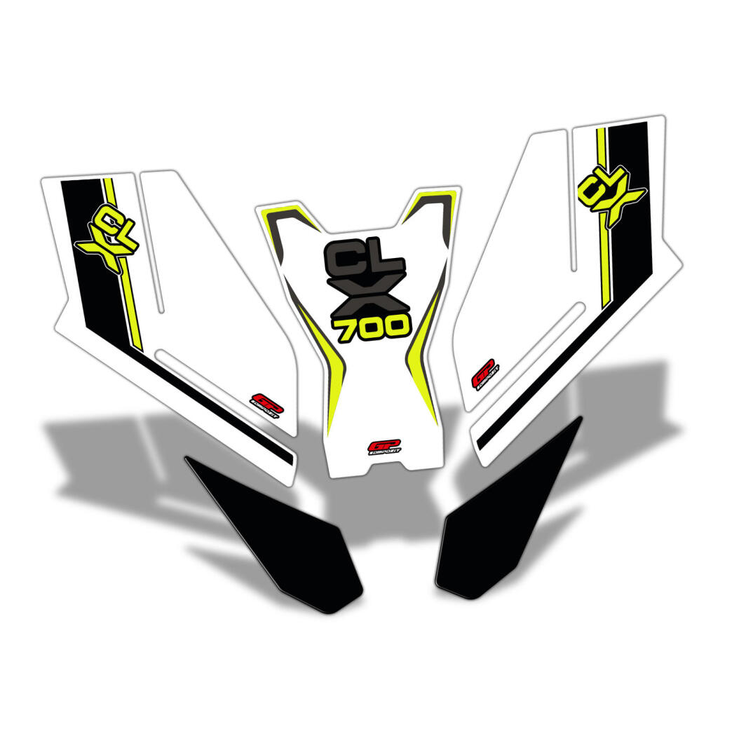 GP Kompozit CF Moto 700 CL-X 2022-2026 Uyumlu Tank Pad Seti Sarı - 6