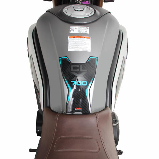 GP Kompozit CF Moto 700 CL-X 2022-2026 Uyumlu Tank Pad Seti Turkuaz (1)