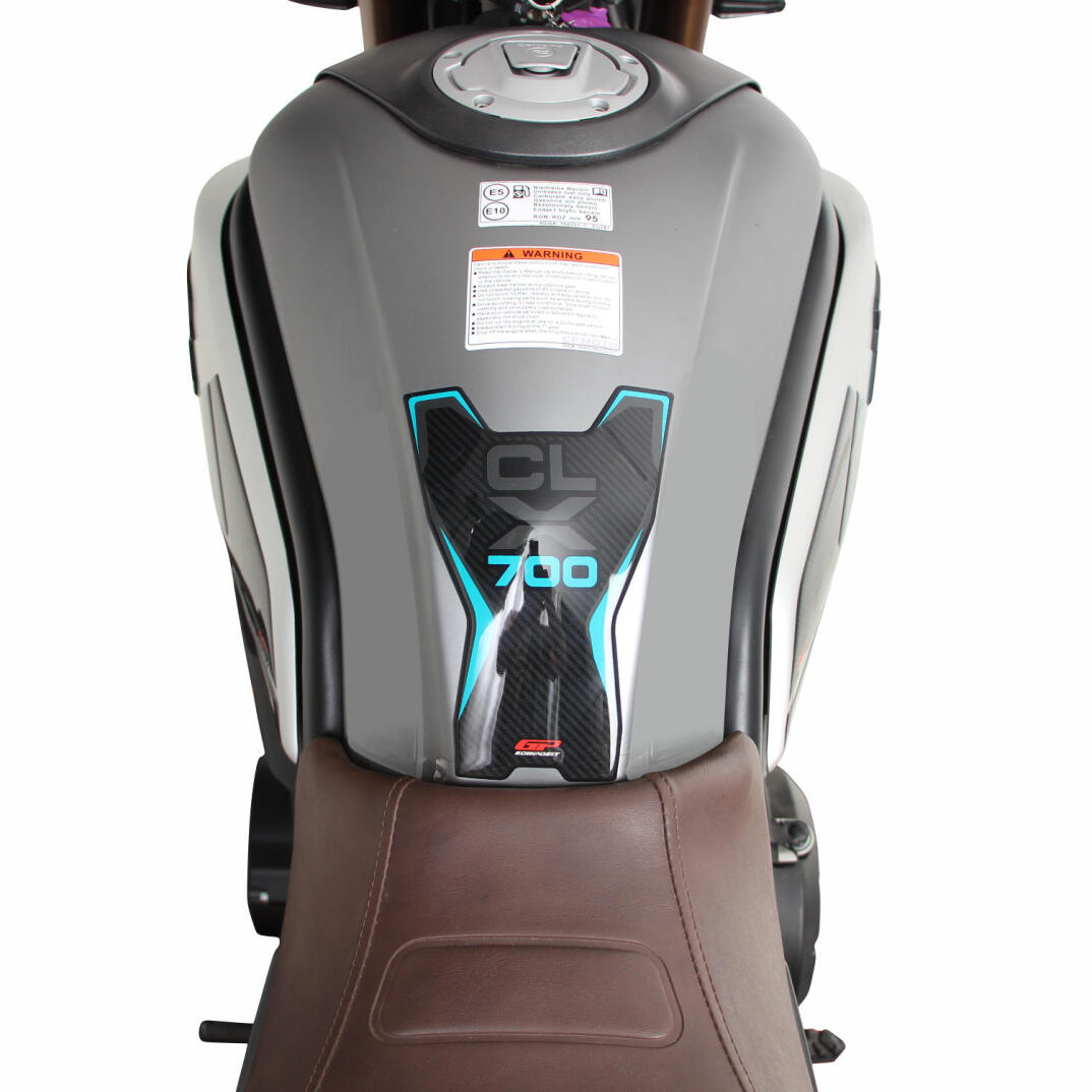 GP Kompozit CF Moto 700 CL-X 2022-2026 Uyumlu Tank Pad Seti Turkuaz - 2