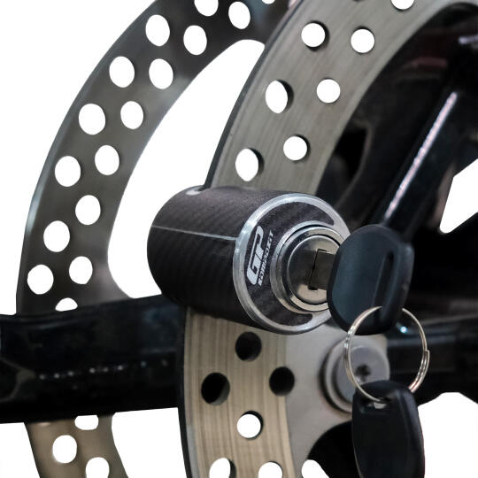 GP Kompozit DSK001 Universal Motosiklet Disk Kilidi Karbon (1)