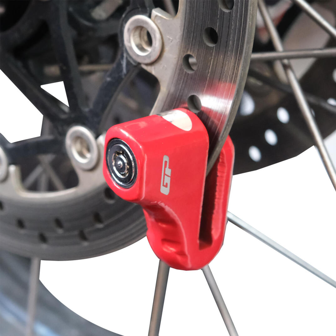 GP Kompozit DSK002 Universal Motosiklet Disk Kilidi Kırmızı - 4