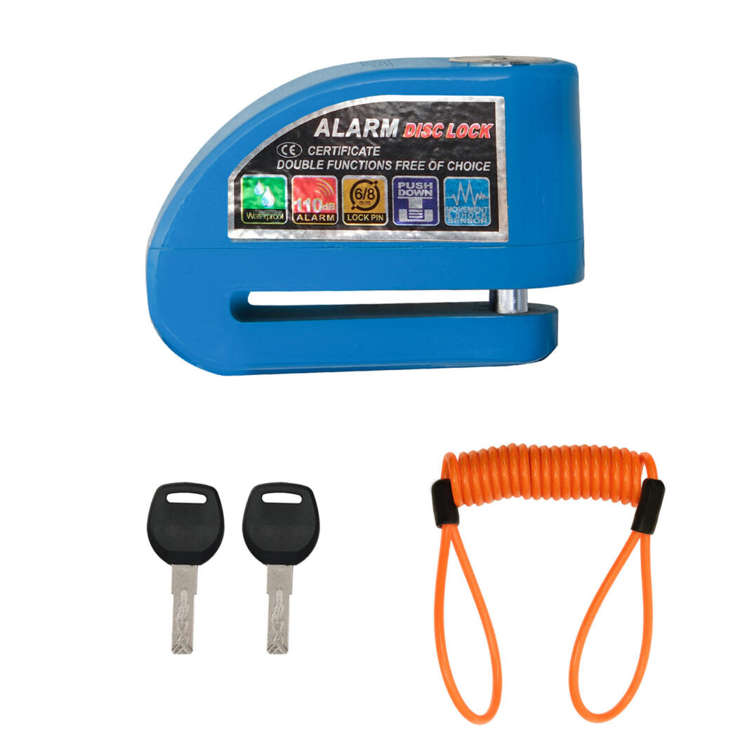 GP Kompozit DSK003 Universal Alarmlı Motosiklet Disk Kilidi Mavi - 1
