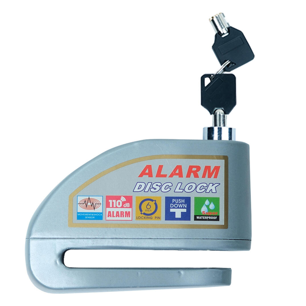 GP Kompozit DSK004 Universal Alarmlı Motosiklet Disk Kilidi Gri - 4